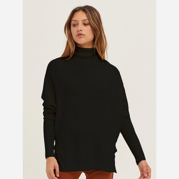 Crescent Black Turtleneck Sweater - Picture 2 of 9